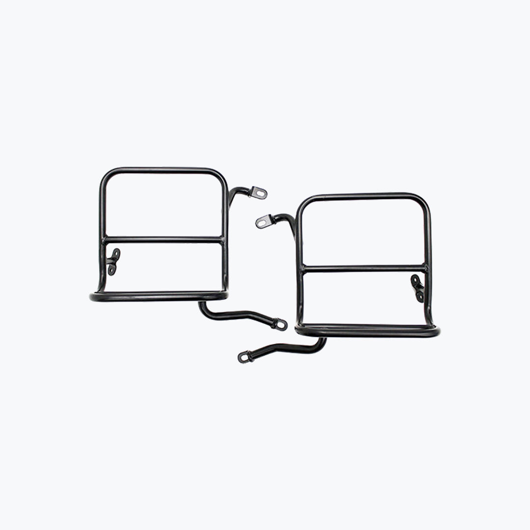 Classic Black Military Pannier Rails with Drum Mount 1990620