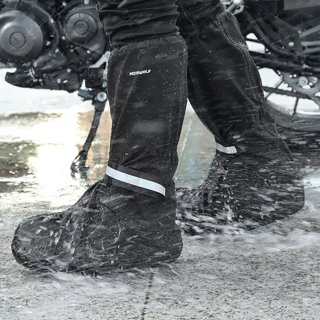 MOTOWOLF MDL1902 Waterproof Motorcycle Shoe Cover Black