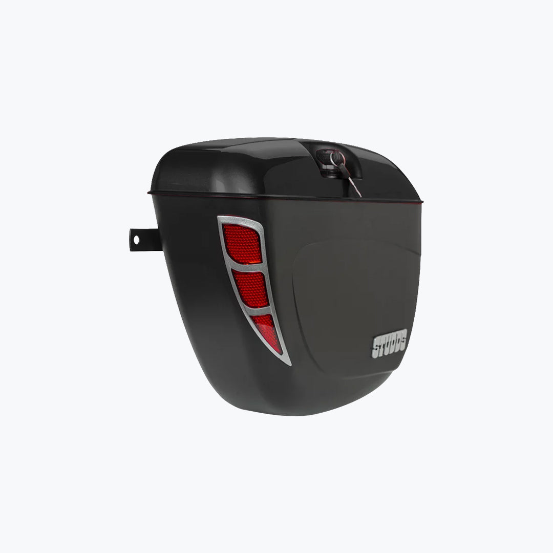 STUDDS Safari Box Black Universal Motorcycle Side Luggage Box