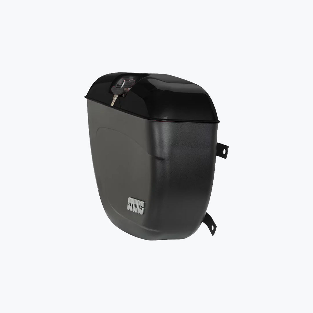 STUDDS Safari Box Black Universal Motorcycle Side Luggage Box