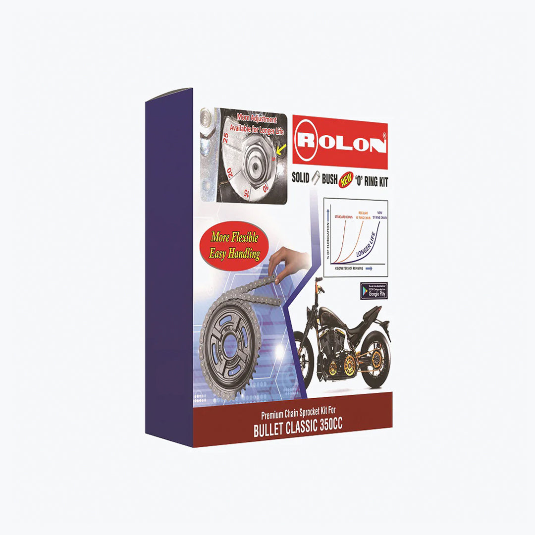 Rolon Chain Sprocket Kit CL350 Silver BSORCL09 350cc