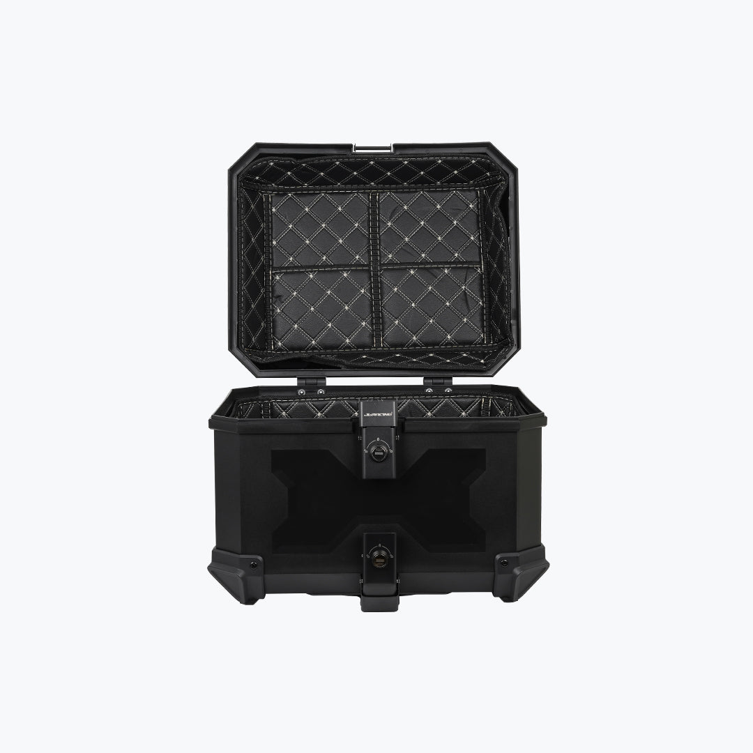 JB Racing TC X45L Economy Black Top Case with Back Rest Pad