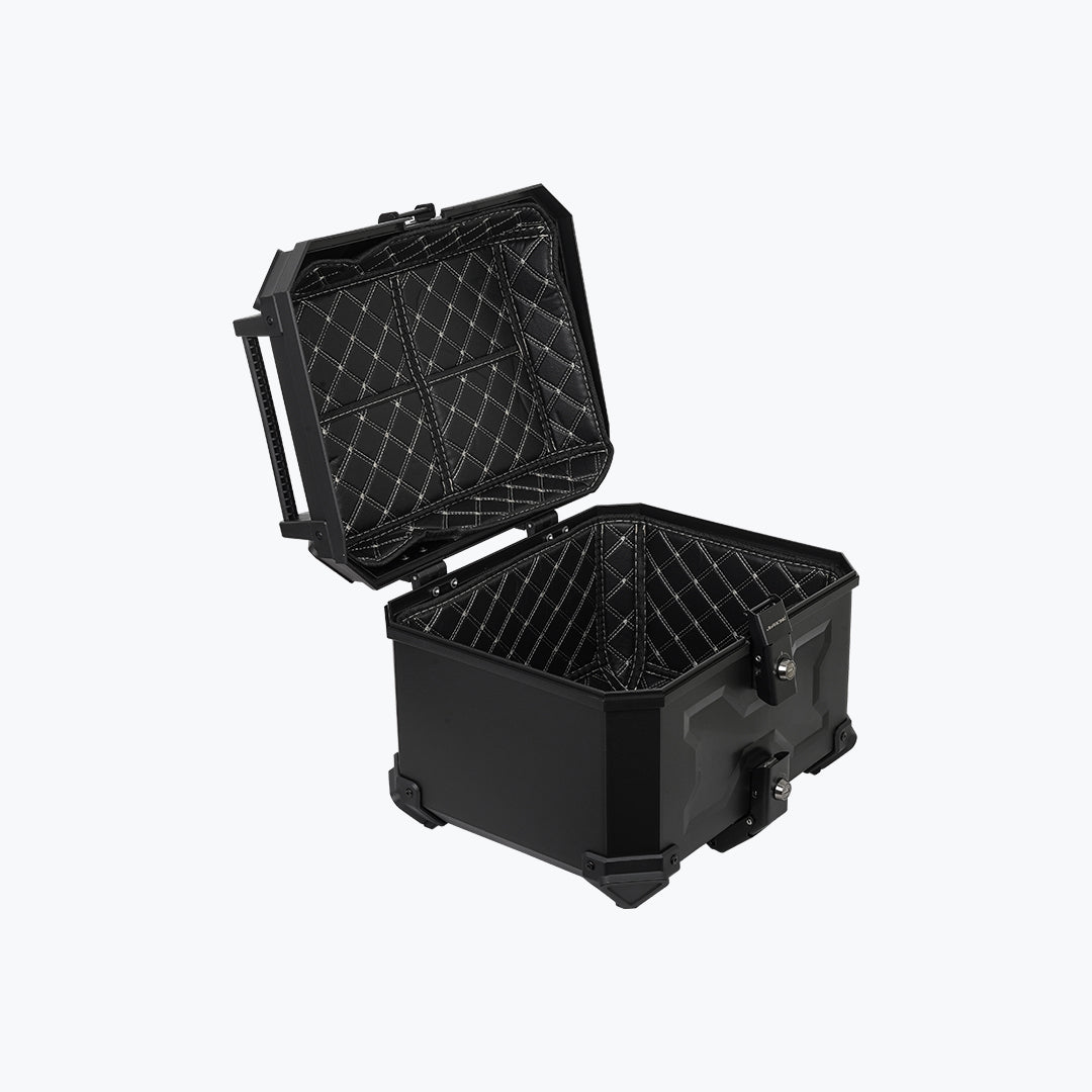JB Racing TC X45L Economy Black Top Case with Back Rest Pad
