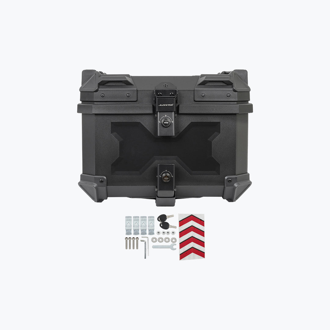 JB Racing TC X45L Economy Black Top Case with Back Rest Pad
