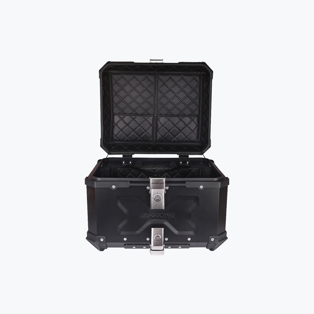 JB Racing TC X 55L Premium Black Top Case with Back Rest Pad