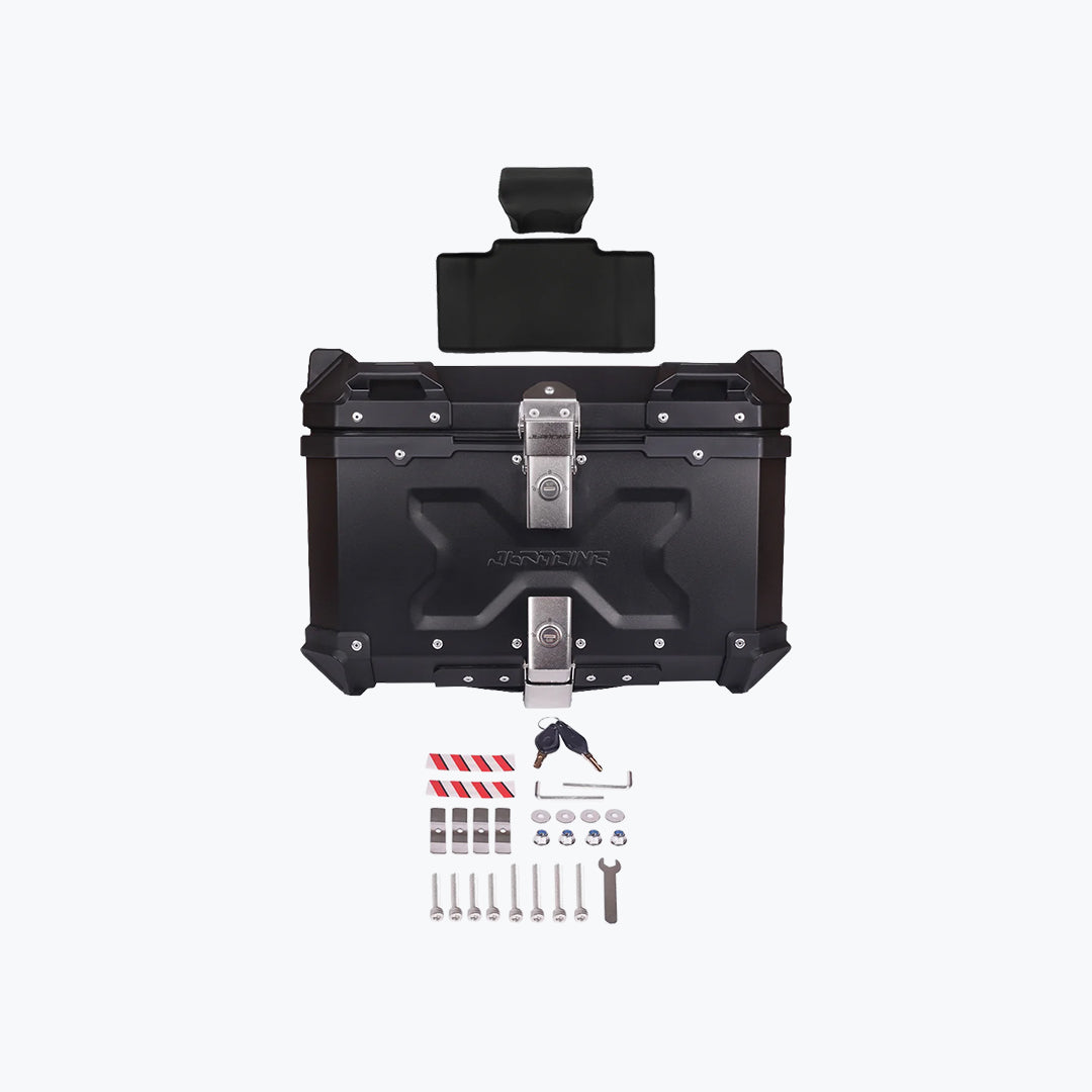 JB Racing TC X 55L Premium Black Top Case with Back Rest Pad