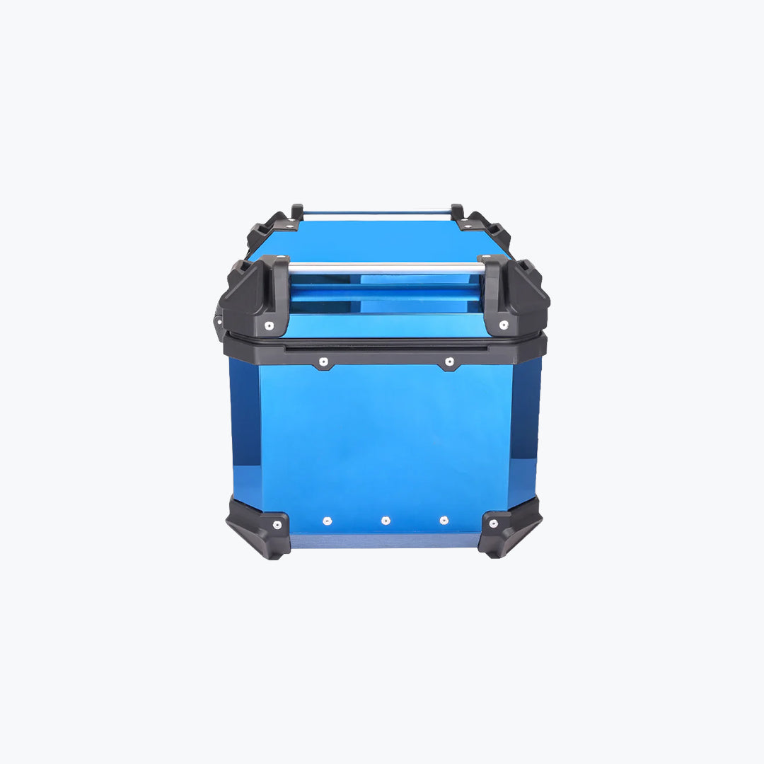 JB Racing TC Aluminium X45L Gloss Blue Top Box with Back Rest Pad