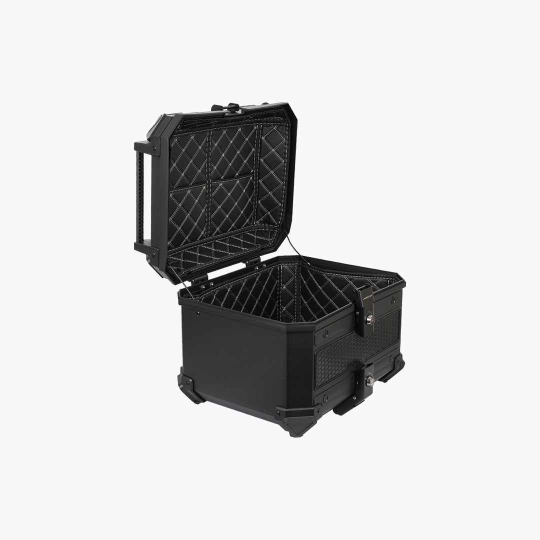 JB Racing Top Box MC 45L Black Economy With Back Rest Pad