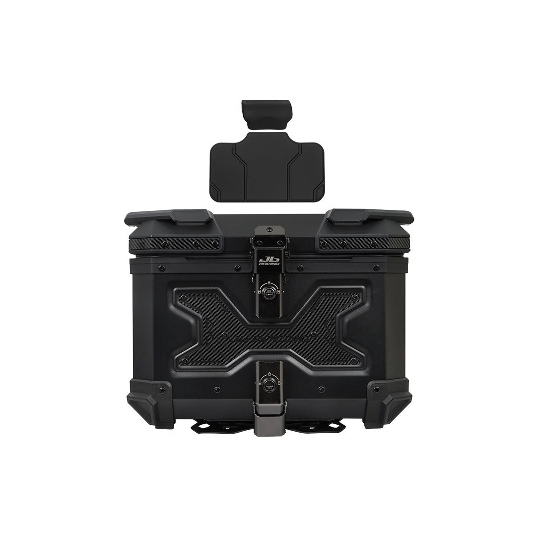 JB Racing TC 45L Robo X Carbon Black Premium Top Case With Backrest Pad