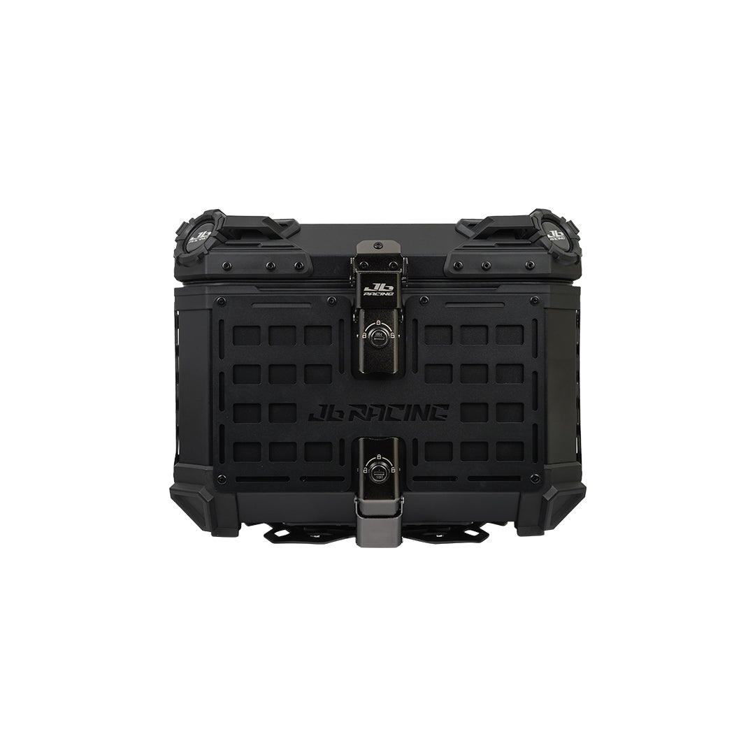 JB Racing TC 45L Black Fence V1.0 Premium Black Top Case With Backrest Pad