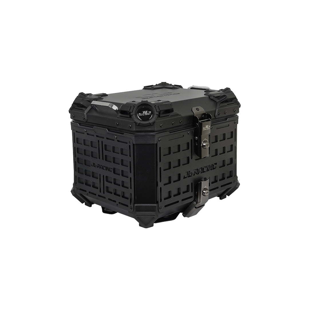 JB Racing TC 45L Black Fence V1.0 Premium Black Top Case With Backrest Pad