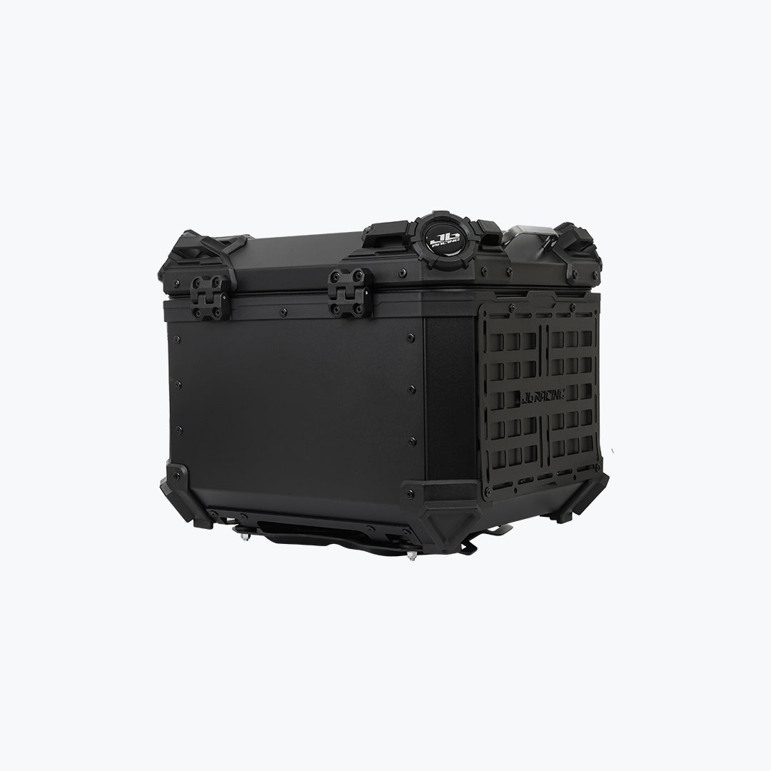 JB Racing TC 45L Black Fence V1.0 Premium Black Top Case With Backrest Pad