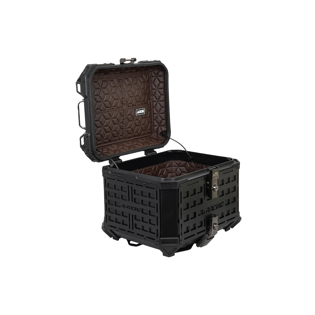 JB Racing TC 45L Black Fence V1.0 Premium Black Top Case With Backrest Pad