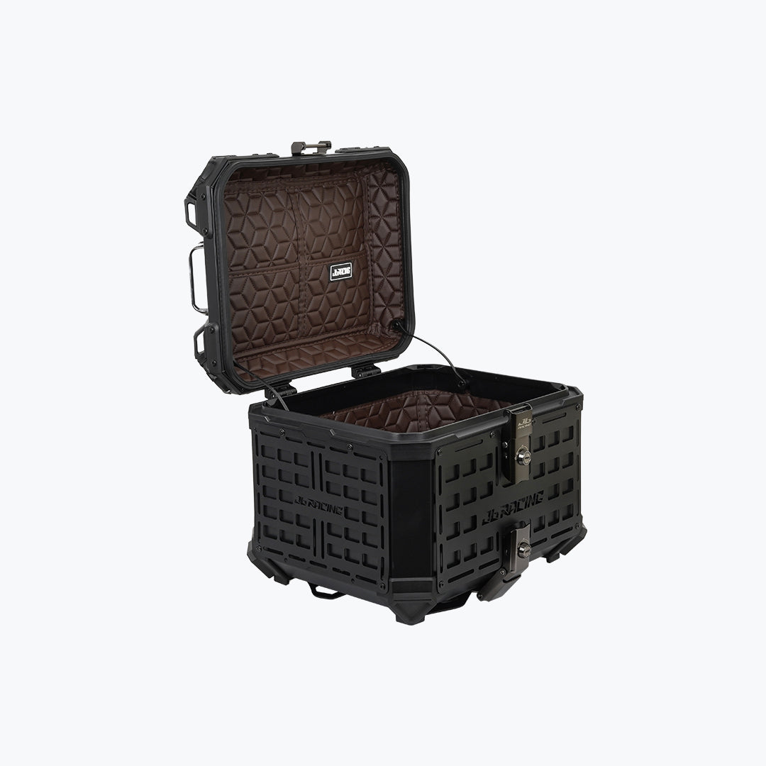 JB Racing TC 45L Black Fence V1.0 Premium Black Top Case With Backrest Pad