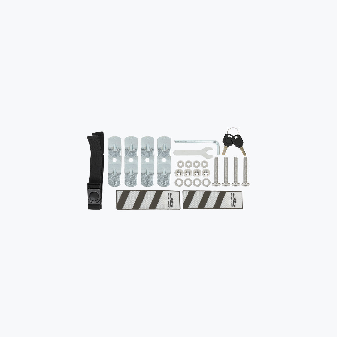 JB Racing TC 45L Black Fence V1.0 Premium Black Top Case With Backrest Pad