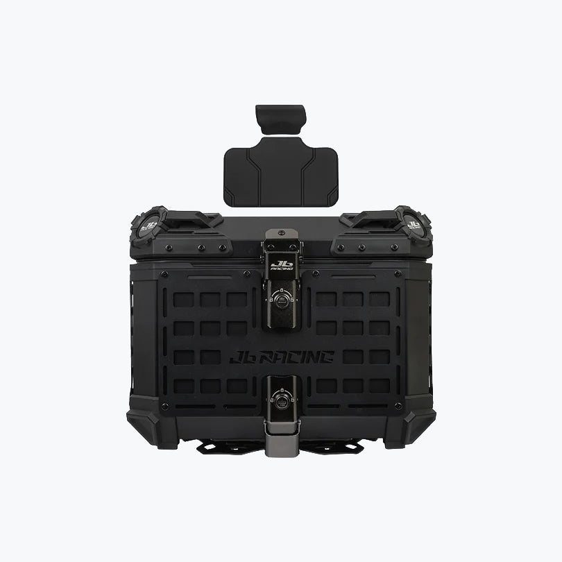 JB Racing TC 45L Black Fence V1.0 Premium Black Top Case With Backrest Pad