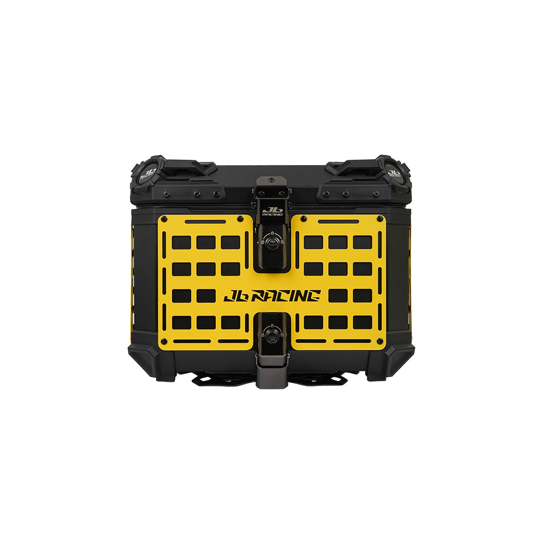 JB Racing TC 45L Yellow Fence V1.0 Premium Black Top Case With Backrest Pad