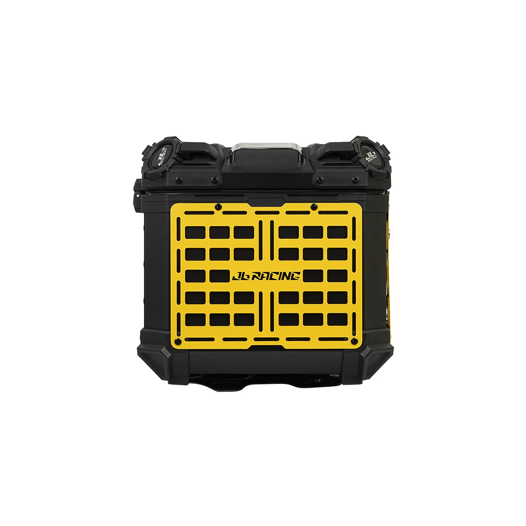 JB Racing TC 45L Yellow Fence V1.0 Premium Black Top Case With Backrest Pad
