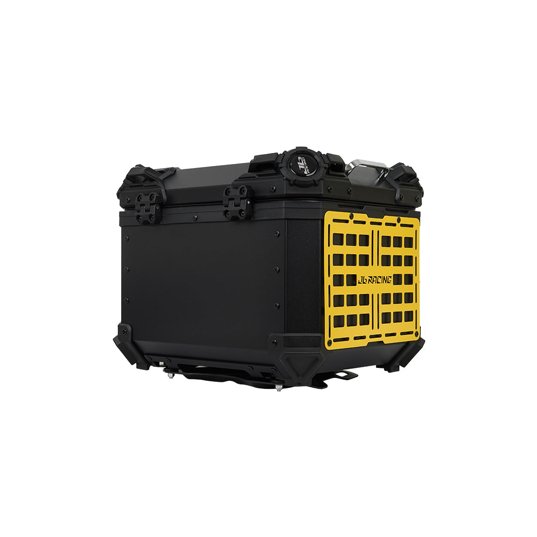 JB Racing TC 45L Yellow Fence V1.0 Premium Black Top Case With Backrest Pad