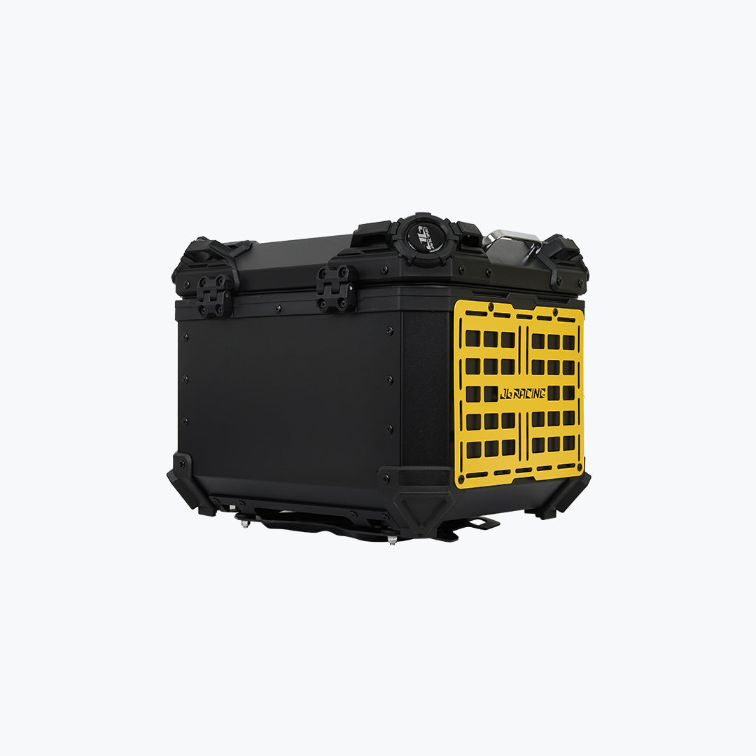 JB Racing TC 45L Yellow Fence V1.0 Premium Black Top Case With Backrest Pad