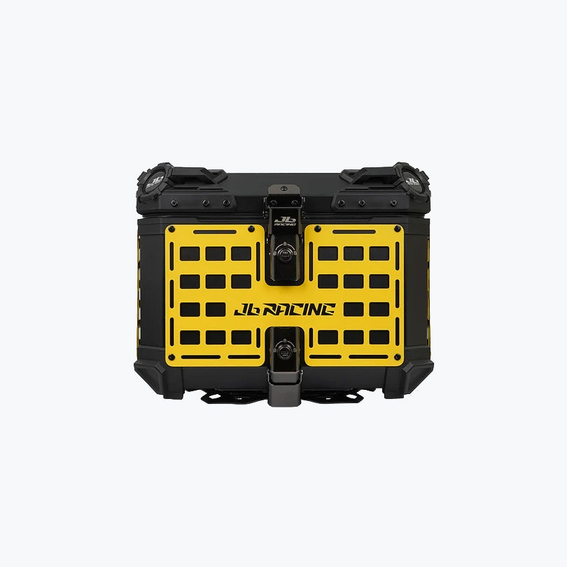 JB Racing TC 45L Yellow Fence V1.0 Premium Black Top Case With Backrest Pad