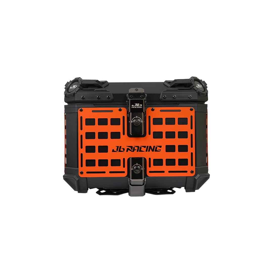 JB Racing TC 45L Orange Fence V1.0 Premium Black Top Case With Backrest Pad