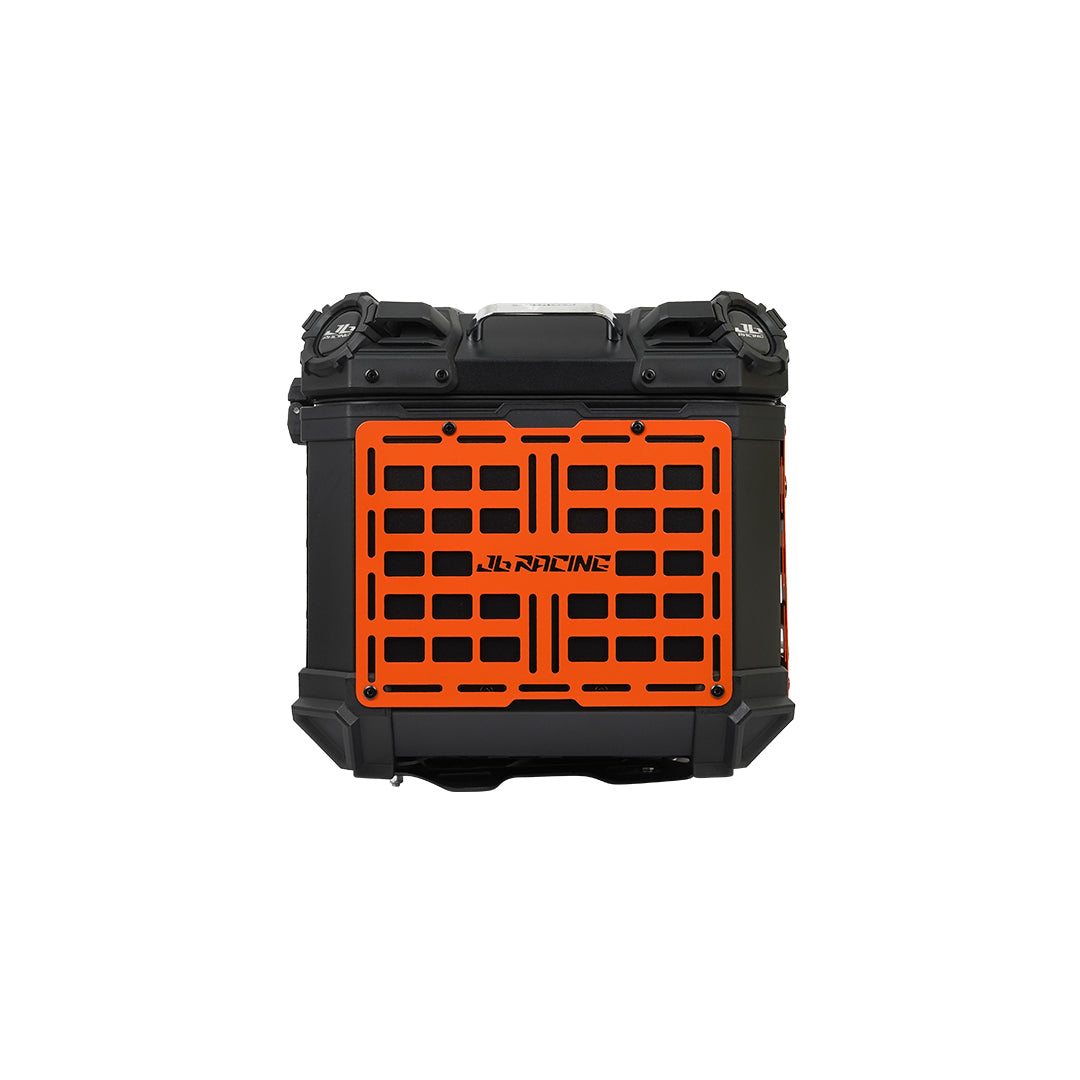 JB Racing TC 45L Orange Fence V1.0 Premium Black Top Case With Backrest Pad