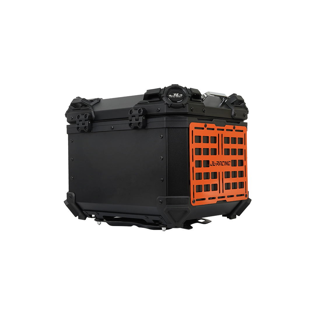 JB Racing TC 45L Orange Fence V1.0 Premium Black Top Case With Backrest Pad