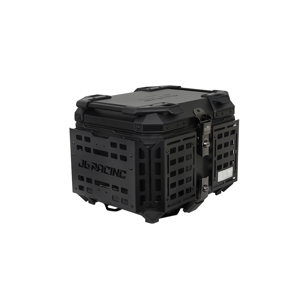 JB Racing TC 45L Black Fence V2.0 Premium Black Top Case With Backrest Pad