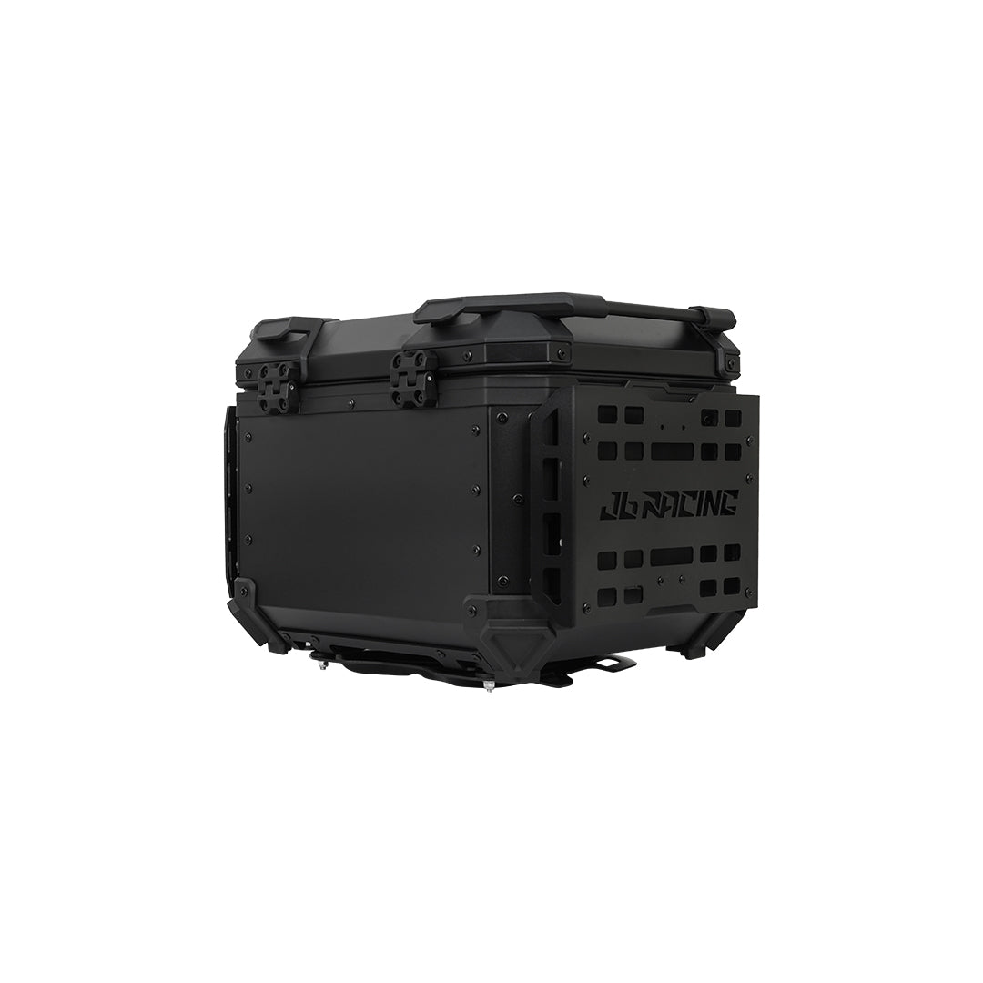 JB Racing TC 45L Black Fence V2.0 Premium Black Top Case With Backrest Pad