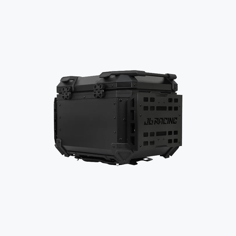 JB Racing TC 45L Black Fence V2.0 Premium Black Top Case With Backrest Pad