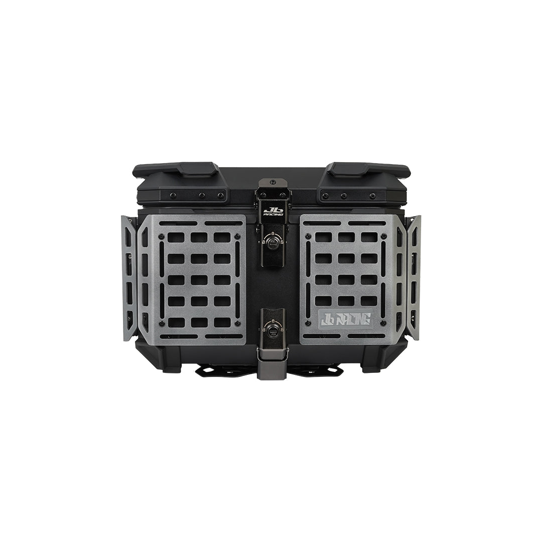 JB Racing TC 45L Titanium Fence V2.0 Premium Black Top Case With Backrest Pad