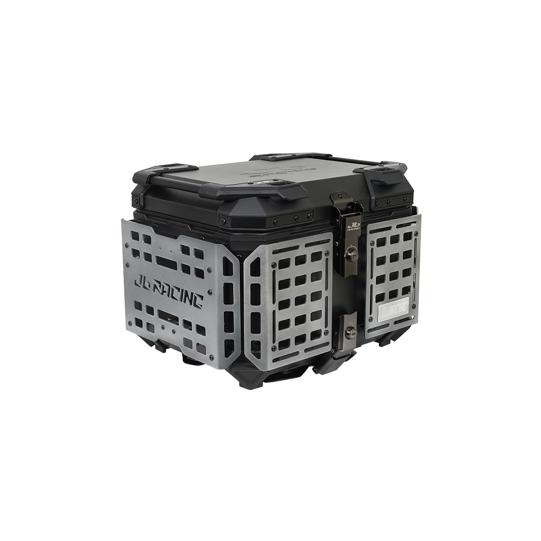 JB Racing TC 45L Titanium Fence V2.0 Premium Black Top Case With Backrest Pad