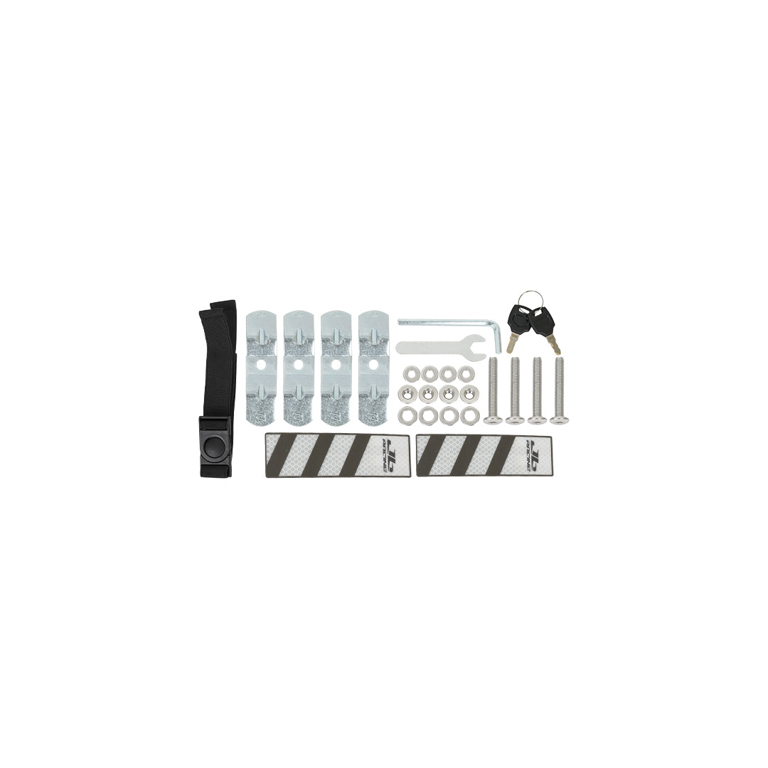 JB Racing TC 45L Titanium Fence V2.0 Premium Black Top Case With Backrest Pad