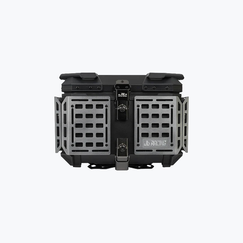 JB Racing TC 45L Titanium Fence V2.0 Premium Black Top Case With Backrest Pad