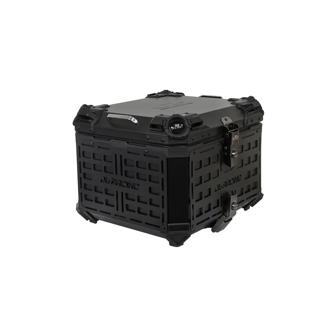 JB Racing TC 55L Black Fence V1.0 Premium Black Top Case With Backrest Pad