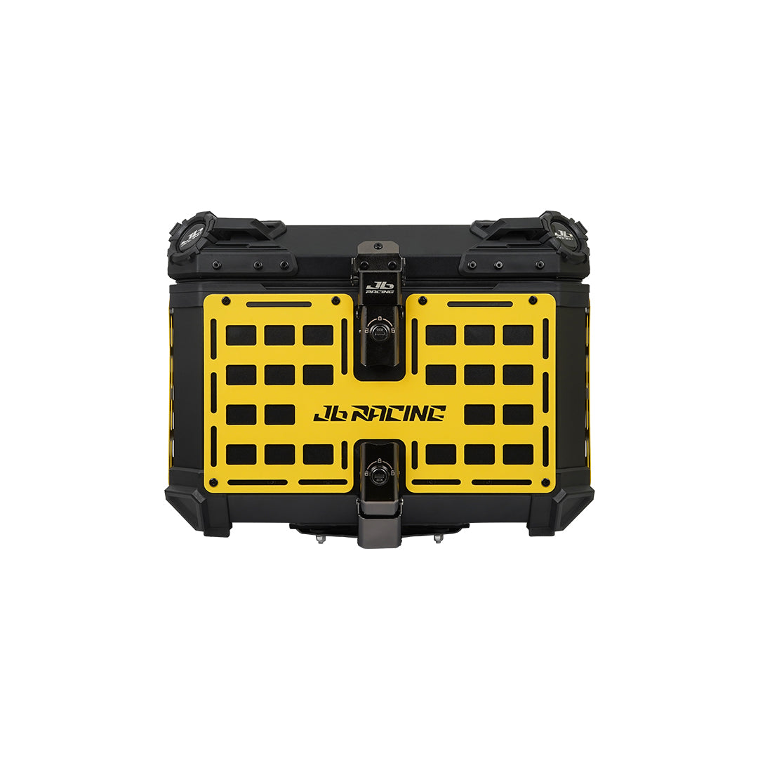 JB Racing TC 55L Yellow Fence V1.0 Premium Black Top Case With Backrest Pad