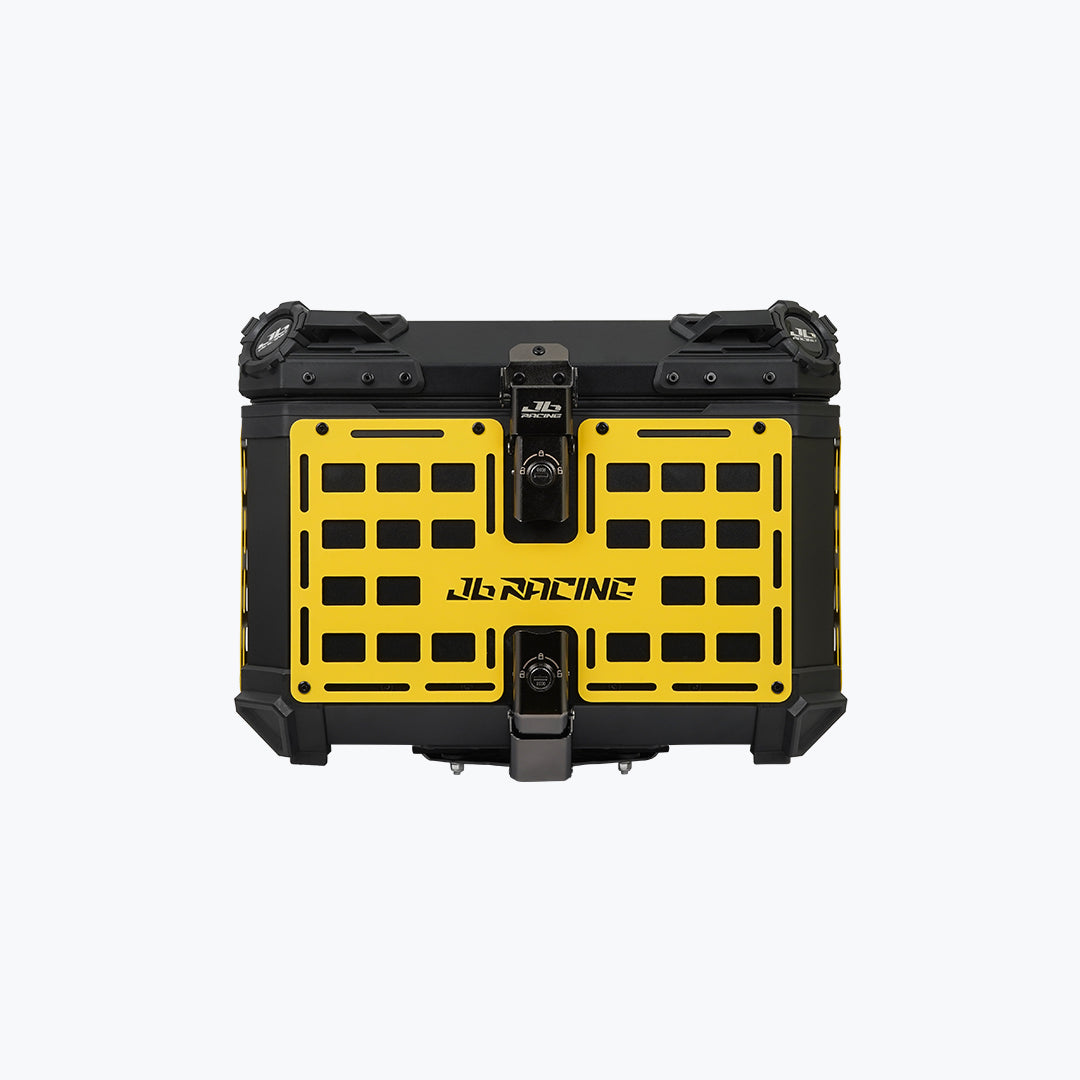 JB Racing TC 55L Yellow Fence V1.0 Premium Black Top Case With Backrest Pad