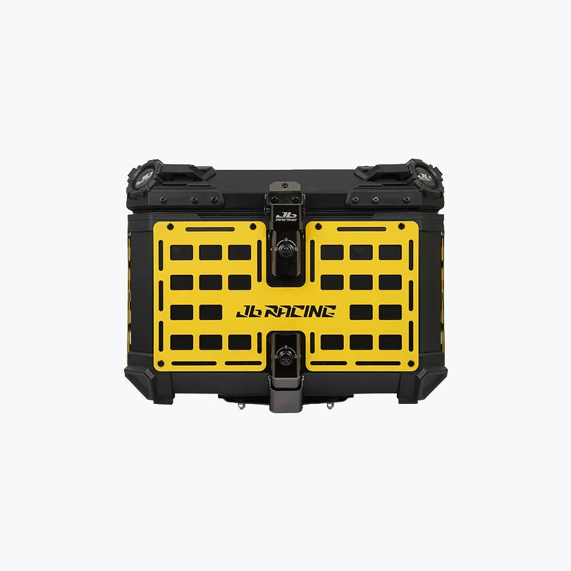 JB Racing TC 55L Yellow Fence V1.0 Premium Black Top Case With Backrest Pad
