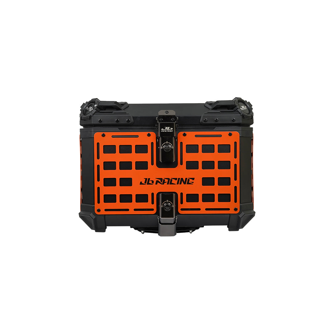 JB Racing TC 55L Orange Fence V1.0 Premium Black Top Case With Backrest Pad