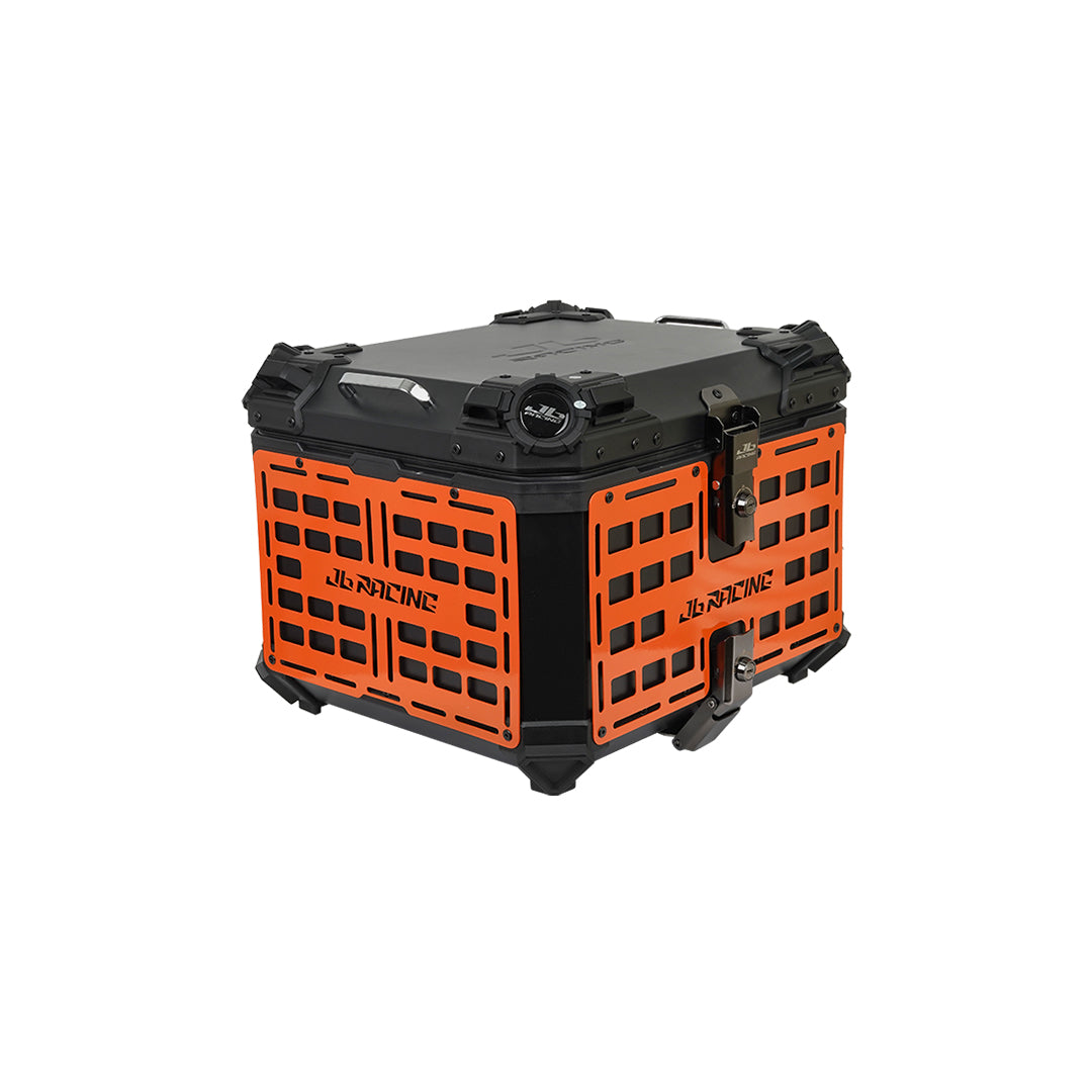 JB Racing TC 55L Orange Fence V1.0 Premium Black Top Case With Backrest Pad
