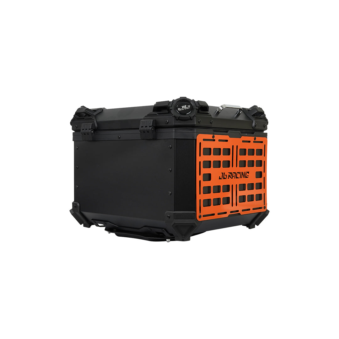 JB Racing TC 55L Orange Fence V1.0 Premium Black Top Case With Backrest Pad