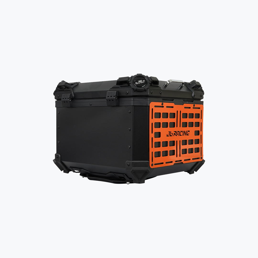 JB Racing TC 55L Orange Fence V1.0 Premium Black Top Case With Backrest Pad