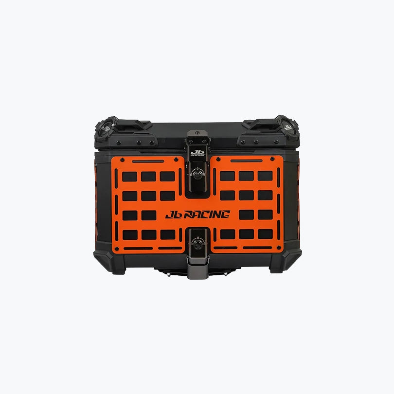 JB Racing TC 55L Orange Fence V1.0 Premium Black Top Case With Backrest Pad