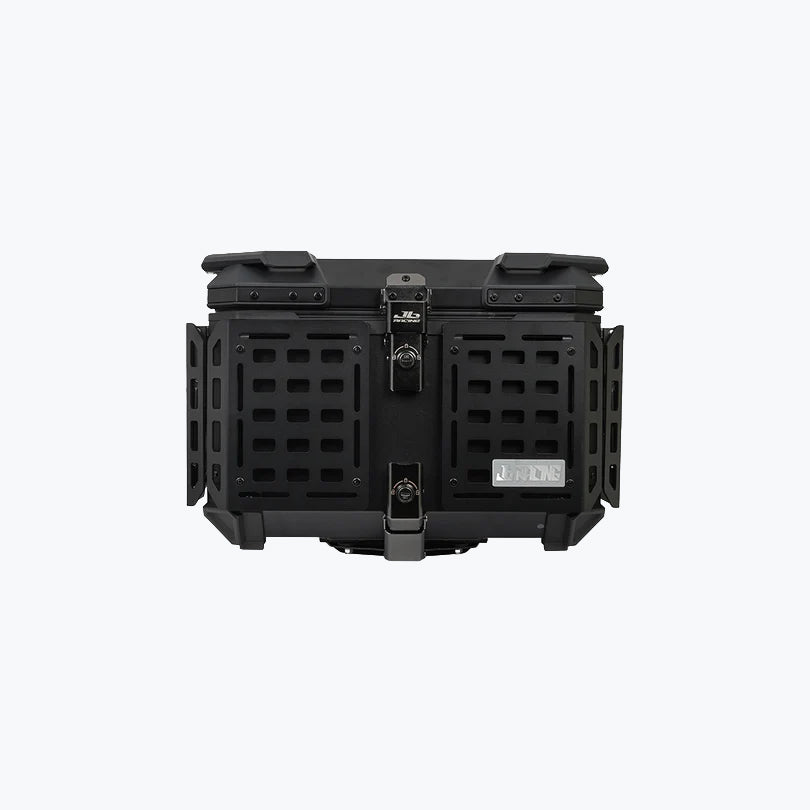 JB Racing TC 55L Black Fence V2.0 Premium Black Top Case With Backrest Pad