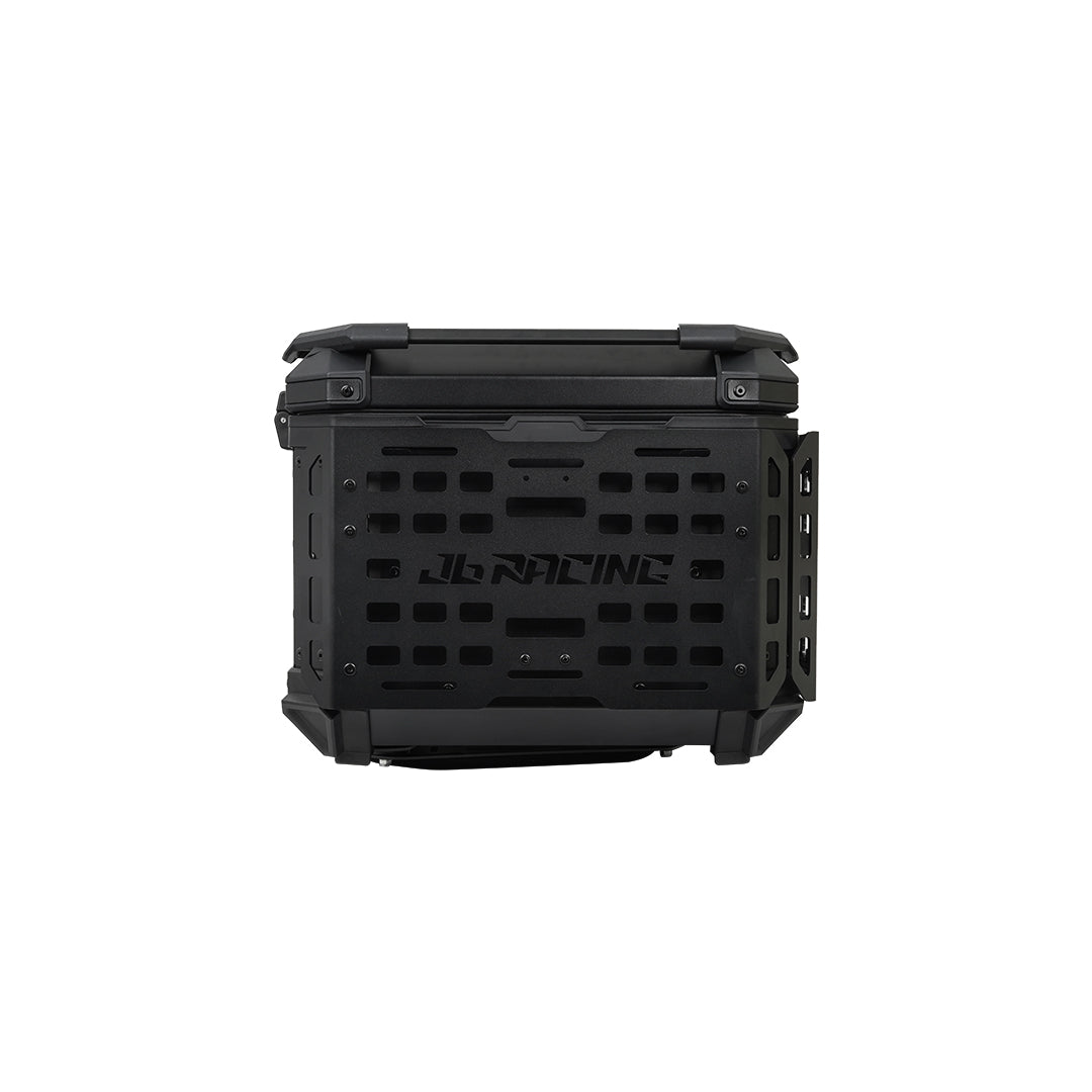 JB Racing TC 55L Black Fence V2.0 Premium Black Top Case With Backrest Pad