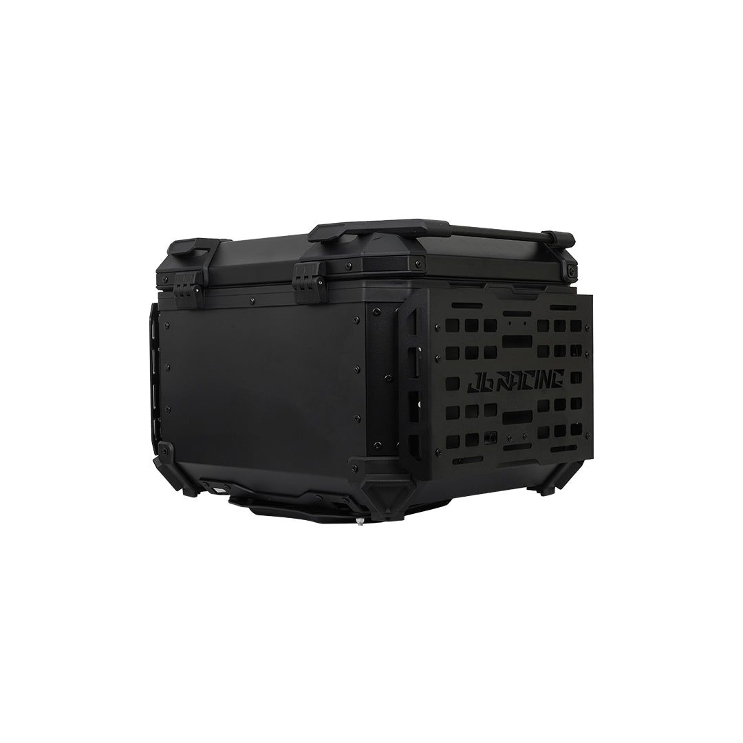 JB Racing TC 55L Black Fence V2.0 Premium Black Top Case With Backrest Pad