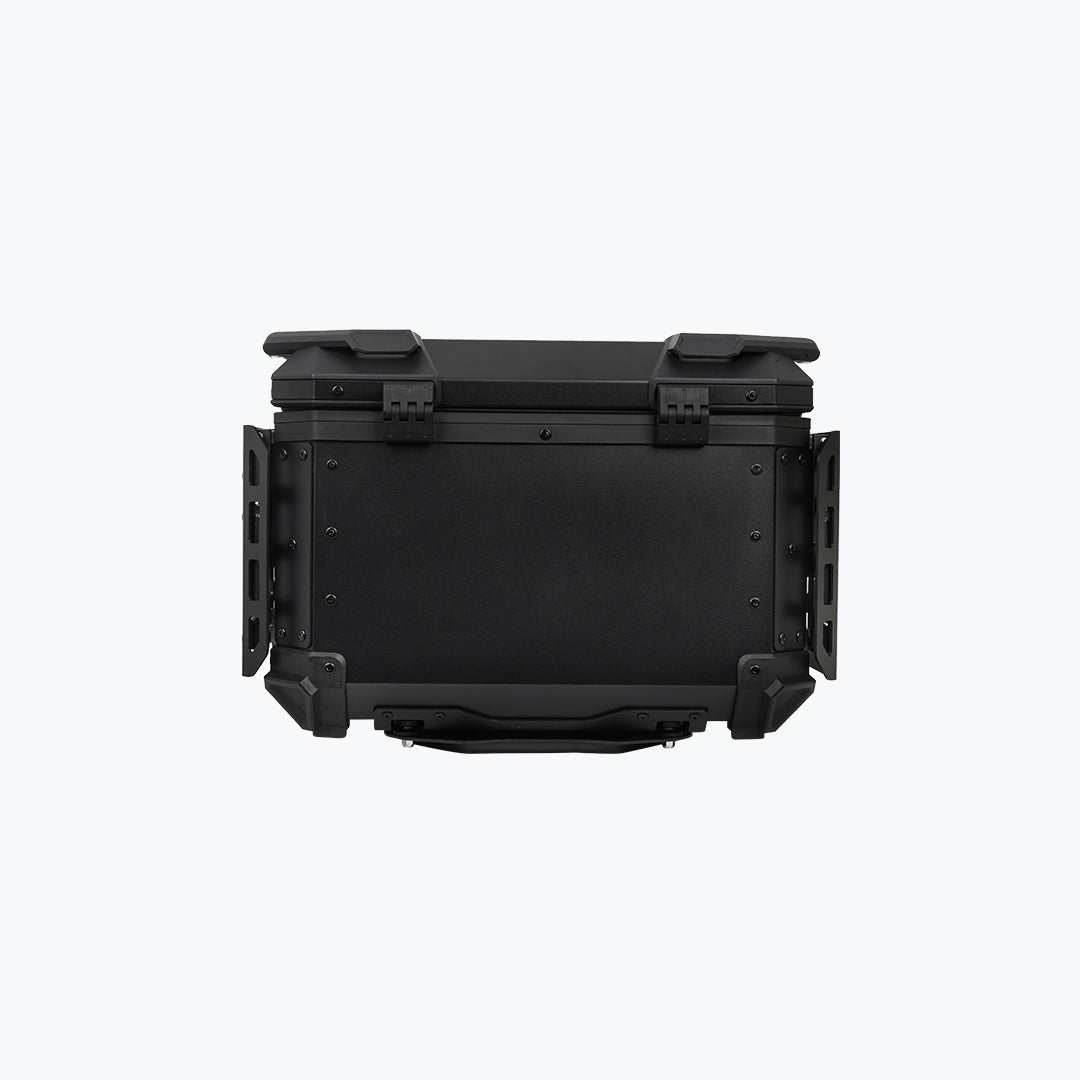 JB Racing TC 55L Black Fence V2.0 Premium Black Top Case With Backrest Pad