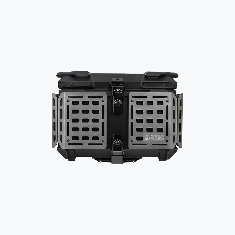 JB Racing TC 55L Titanium Fence V2.0 Premium Black Top Case with Backrest Pad