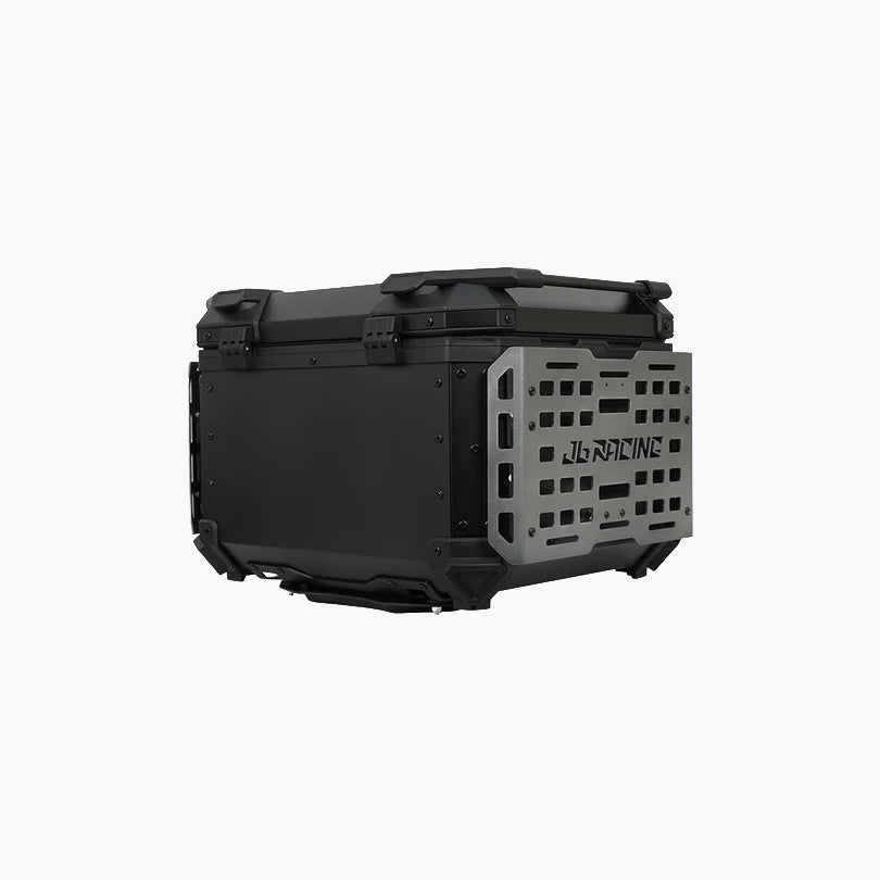 JB Racing TC 55L Titanium Fence V2.0 Premium Black Top Case with Backrest Pad